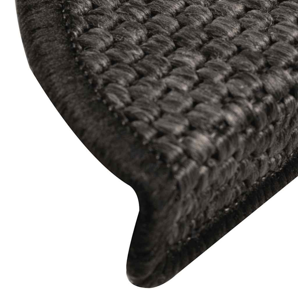 Produktbild för Trappmattor självhäftande sisal-look 30 st 56x17x3 cm antracit