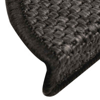 Produktbild för Trappmattor självhäftande sisal-look 30 st 56x17x3 cm antracit
