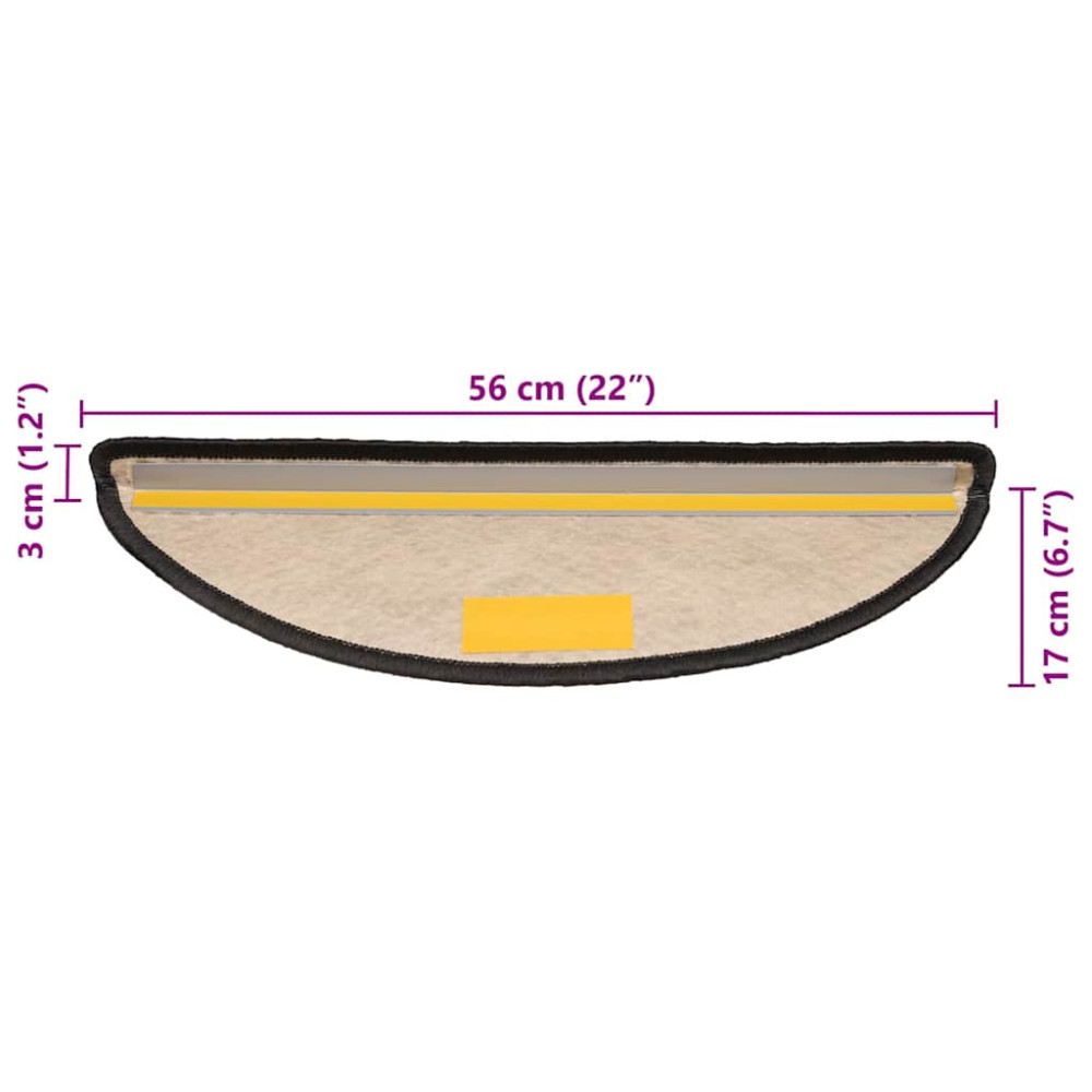 Produktbild för Trappmattor självhäftande sisal-look 30 st 56x17x3 cm antracit