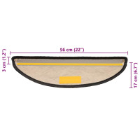 Produktbild för Trappmattor självhäftande sisal-look 30 st 56x17x3 cm antracit