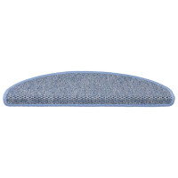 Produktbild för Trappmattor självhäftande sisal-look 30 st 56x17x3 cm blå