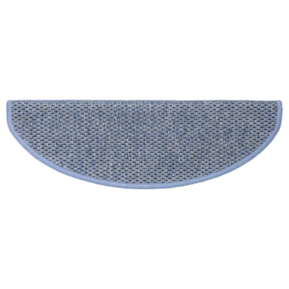 Produktbild för Trappmattor självhäftande sisal-look 30 st 56x17x3 cm blå