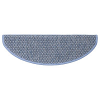 Produktbild för Trappmattor självhäftande sisal-look 30 st 56x17x3 cm blå