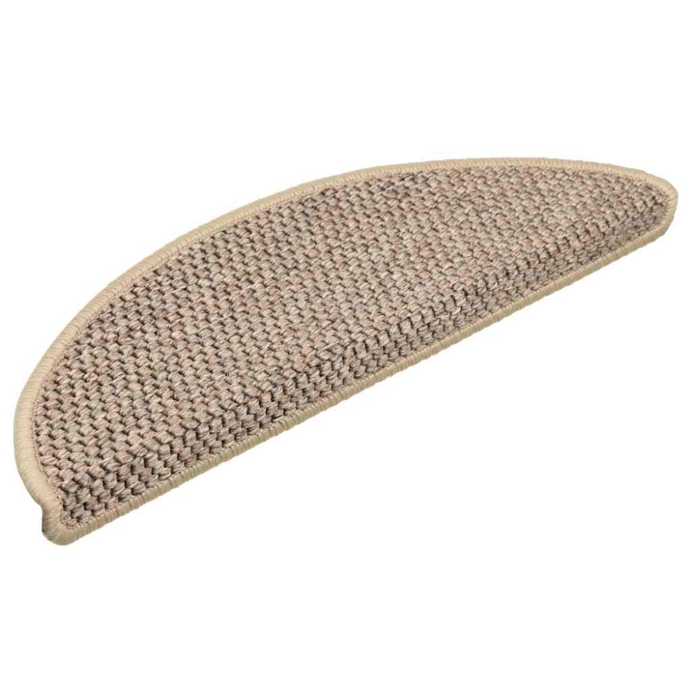 Produktbild för Trappmattor självhäftande sisal-look 30 st 56x17x3 cm mörkbeige