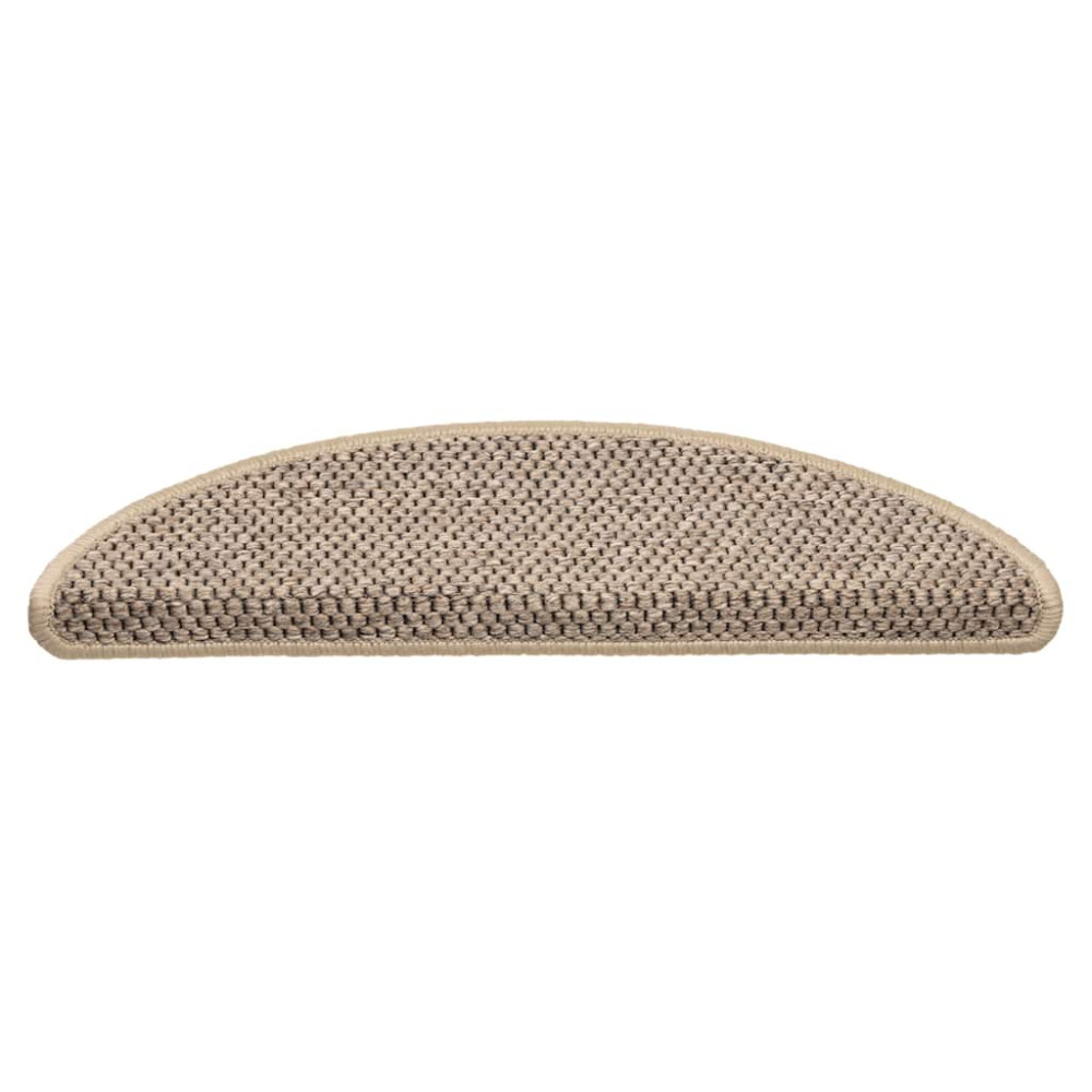 Produktbild för Trappmattor självhäftande sisal-look 30 st 56x17x3 cm mörkbeige