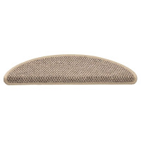 Produktbild för Trappmattor självhäftande sisal-look 30 st 56x17x3 cm mörkbeige