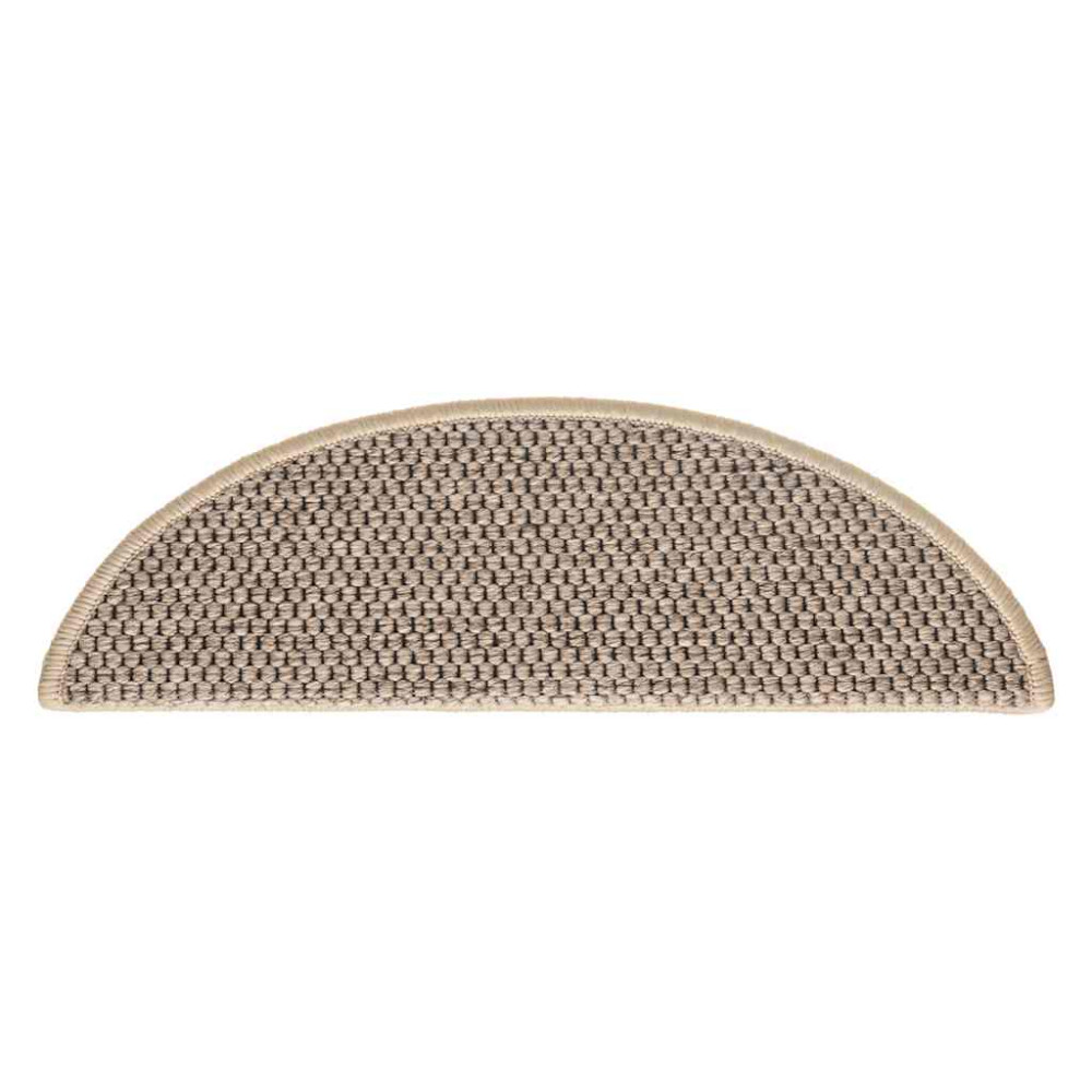 Produktbild för Trappmattor självhäftande sisal-look 30 st 56x17x3 cm mörkbeige