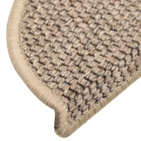 Produktbild för Trappmattor självhäftande sisal-look 30 st 56x17x3 cm mörkbeige