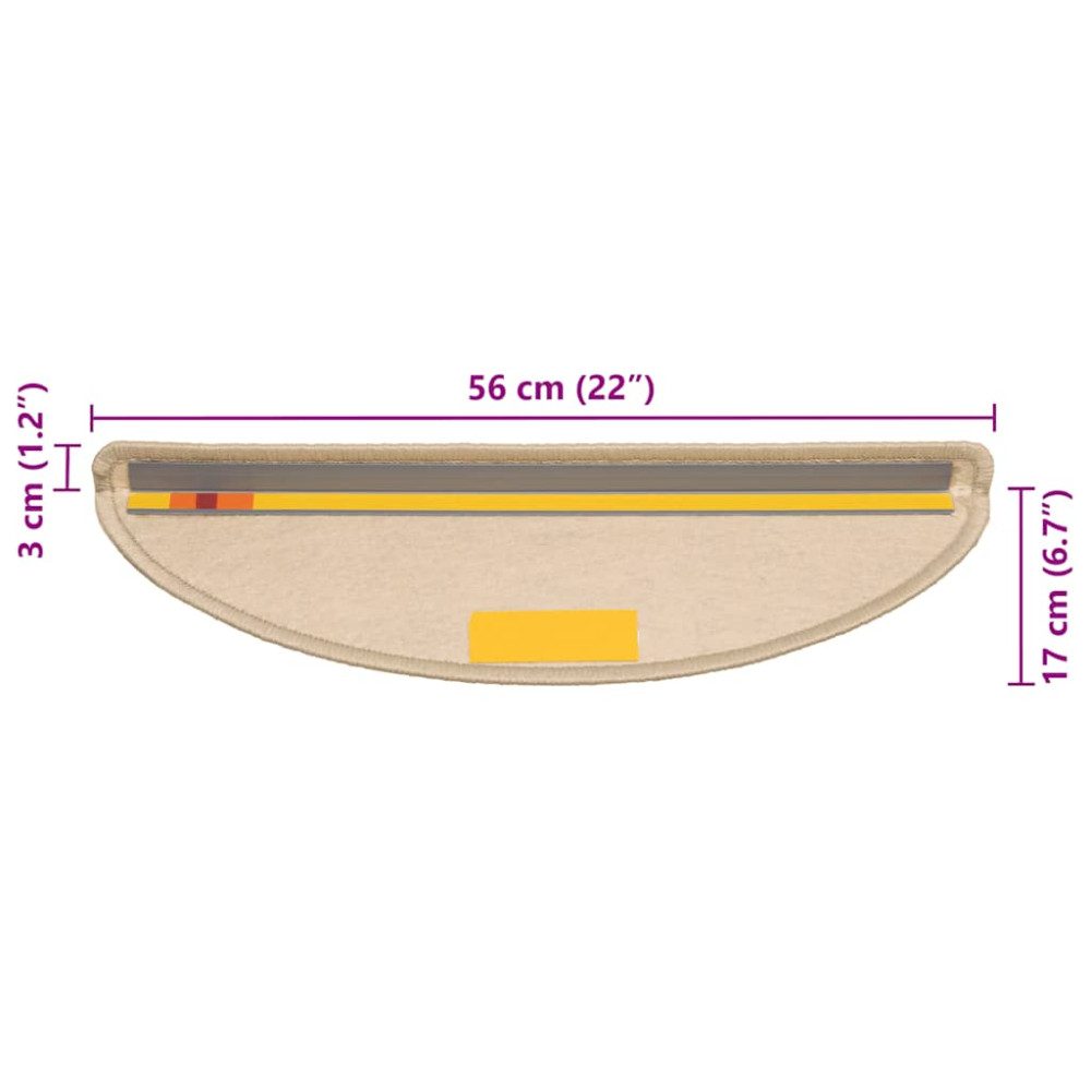 Produktbild för Trappmattor självhäftande sisal-look 30 st 56x17x3 cm mörkbeige