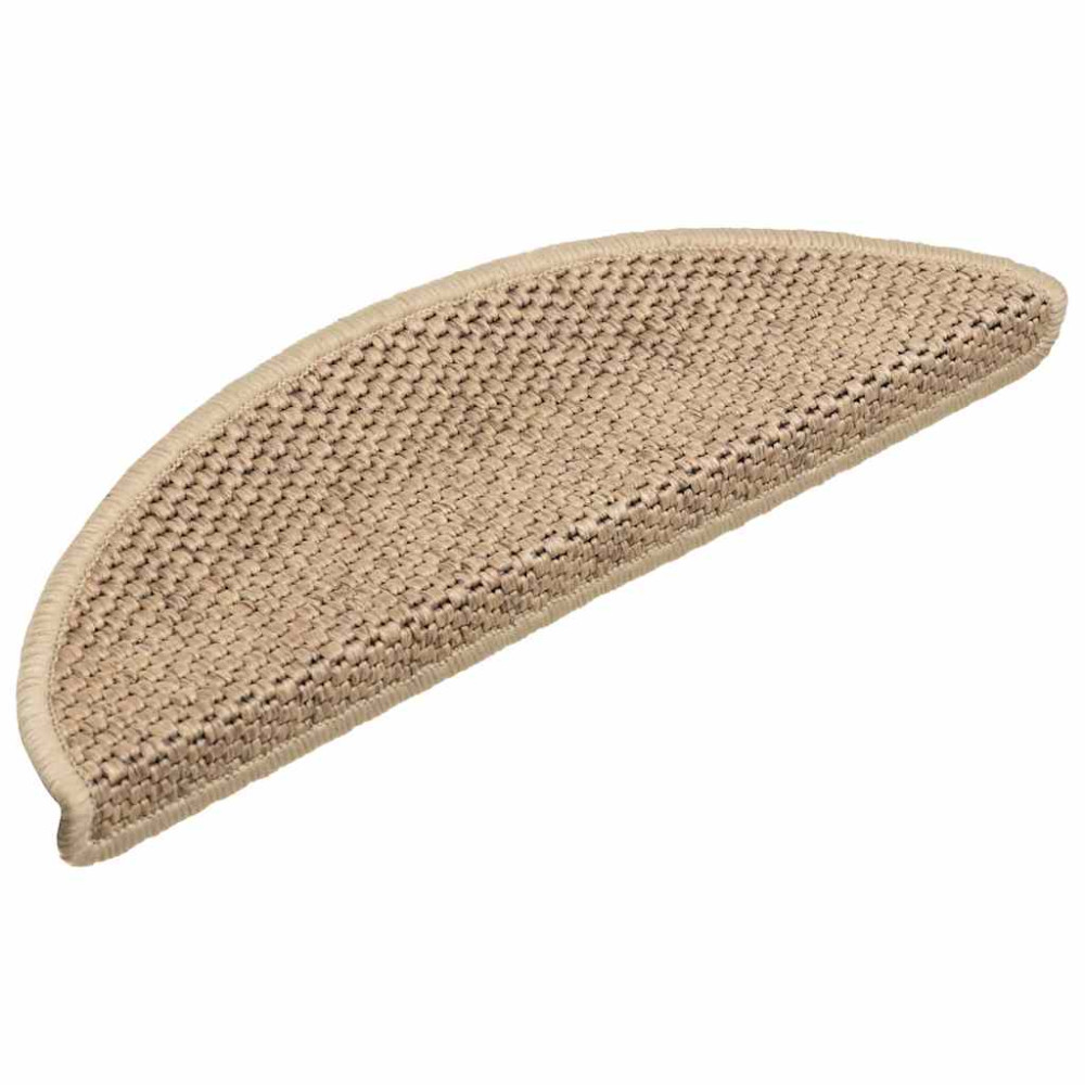 Produktbild för Trappmattor självhäftande sisal-look 30 st 56x17x3 cm sand