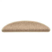 Produktbild för Trappmattor självhäftande sisal-look 30 st 56x17x3 cm sand