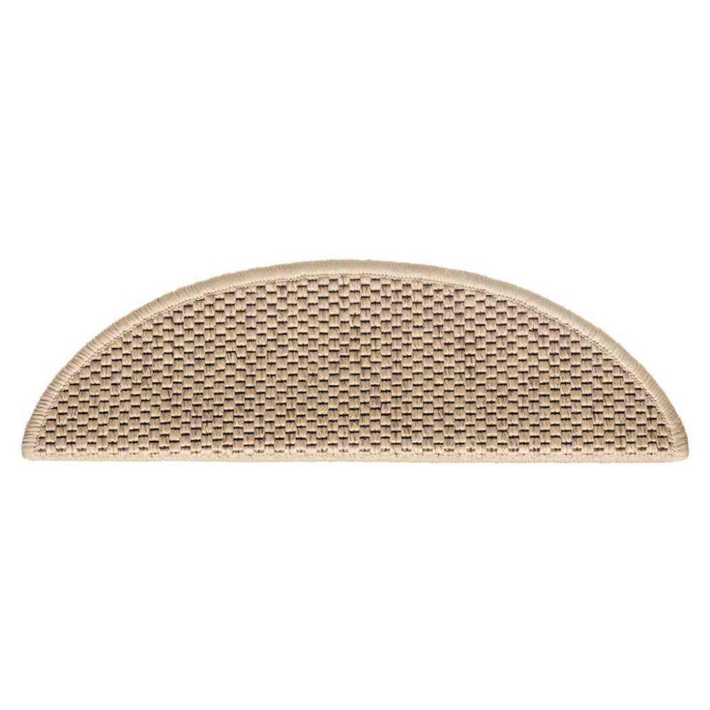Produktbild för Trappmattor självhäftande sisal-look 30 st 56x17x3 cm sand