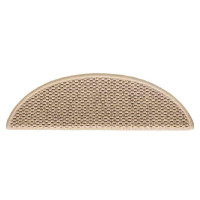 Produktbild för Trappmattor självhäftande sisal-look 30 st 56x17x3 cm sand