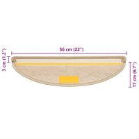 Produktbild för Trappmattor självhäftande sisal-look 30 st 56x17x3 cm sand