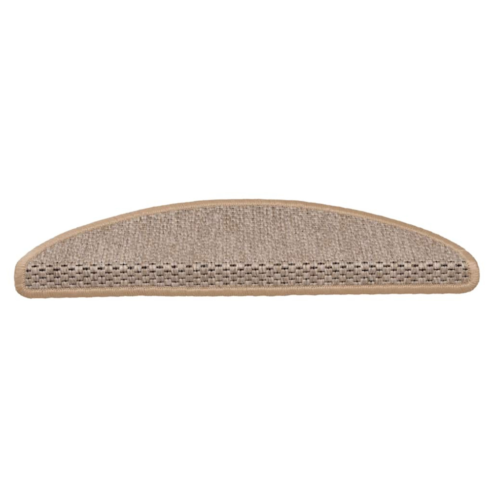 Produktbild för Trappmattor självhäftande sisal-look 30 st 56x17x3 cm ljusbeige