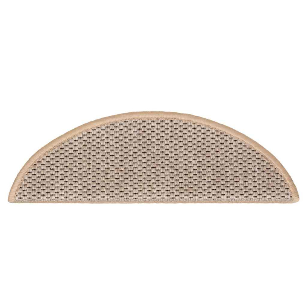 Produktbild för Trappmattor självhäftande sisal-look 30 st 56x17x3 cm ljusbeige