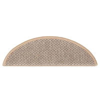 Produktbild för Trappmattor självhäftande sisal-look 30 st 56x17x3 cm ljusbeige
