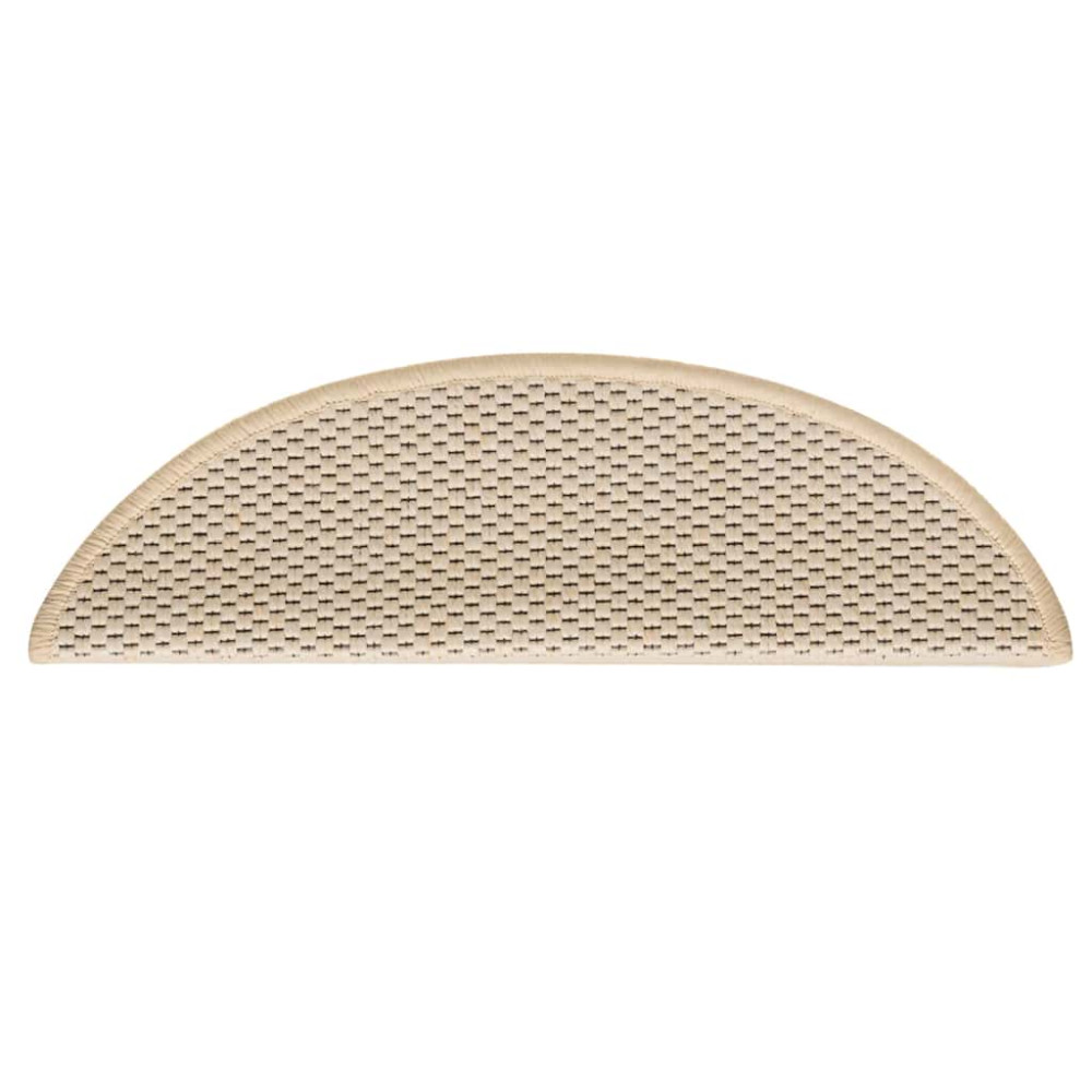 Produktbild för Trappmattor självhäftande sisal-look 30 st 56x17x3 cm berber