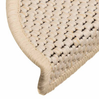 Produktbild för Trappmattor självhäftande sisal-look 30 st 56x17x3 cm berber