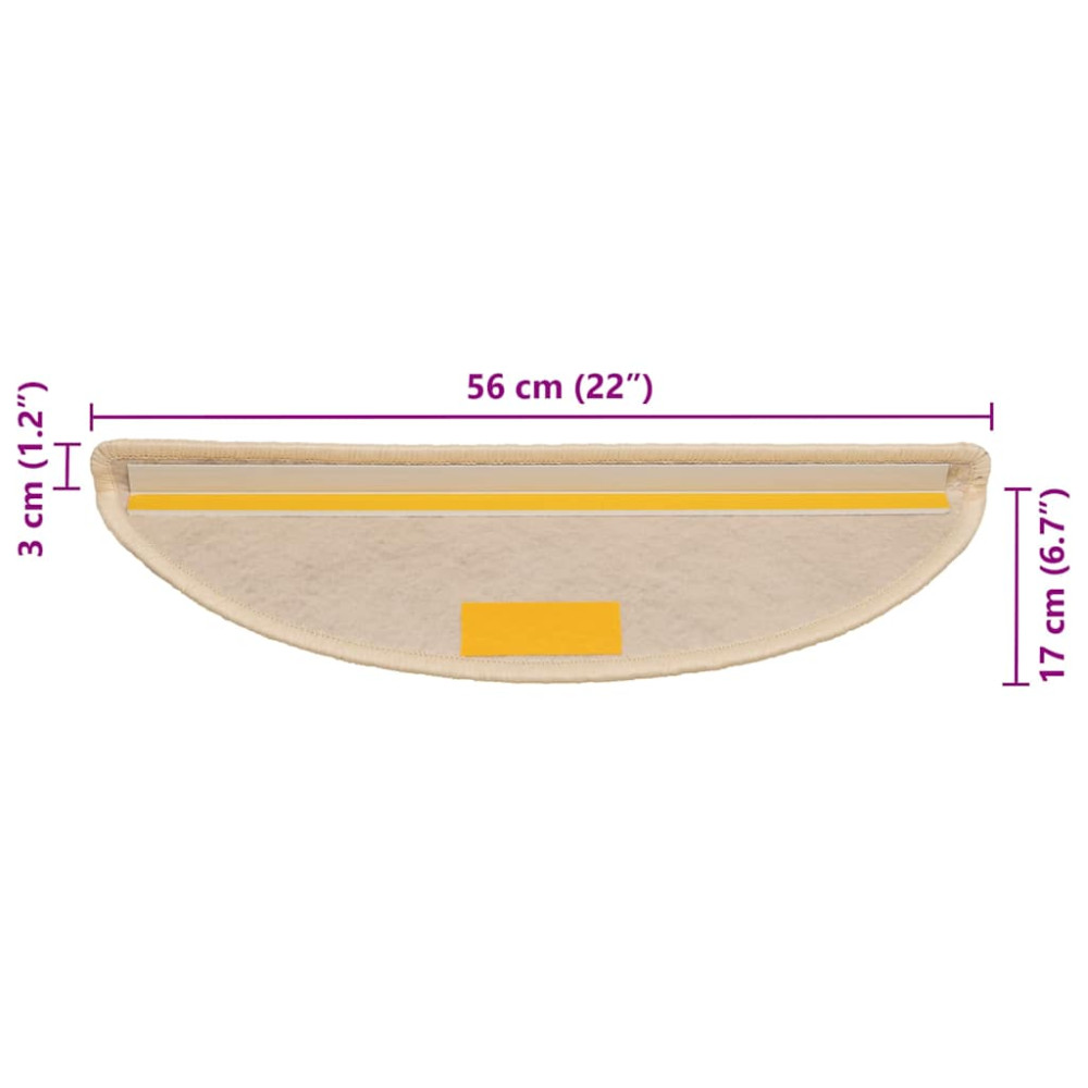 Produktbild för Trappmattor självhäftande sisal-look 30 st 56x17x3 cm berber