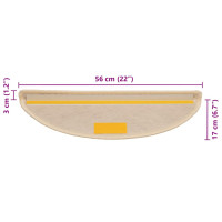 Produktbild för Trappmattor självhäftande sisal-look 30 st 56x17x3 cm berber