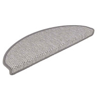Produktbild för Trappmattor självhäftande sisal-look 30 st 65x21x4 cm platina