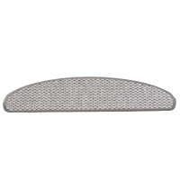 Produktbild för Trappmattor självhäftande sisal-look 30 st 65x21x4 cm platina