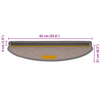 Produktbild för Trappmattor självhäftande sisal-look 30 st 65x21x4 cm platina