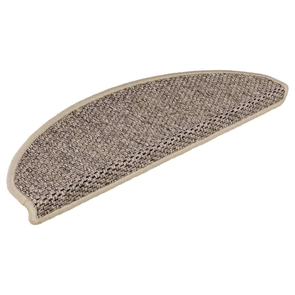 Produktbild för Trappmattor självhäftande sisal-look 30 st 65x21x4 cm mörkbeige