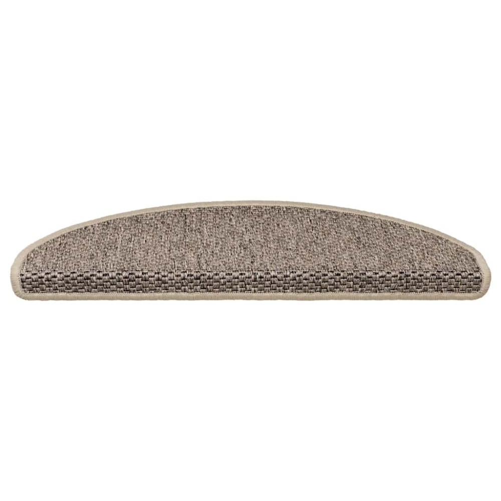 Produktbild för Trappmattor självhäftande sisal-look 30 st 65x21x4 cm mörkbeige