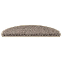 Produktbild för Trappmattor självhäftande sisal-look 30 st 65x21x4 cm mörkbeige