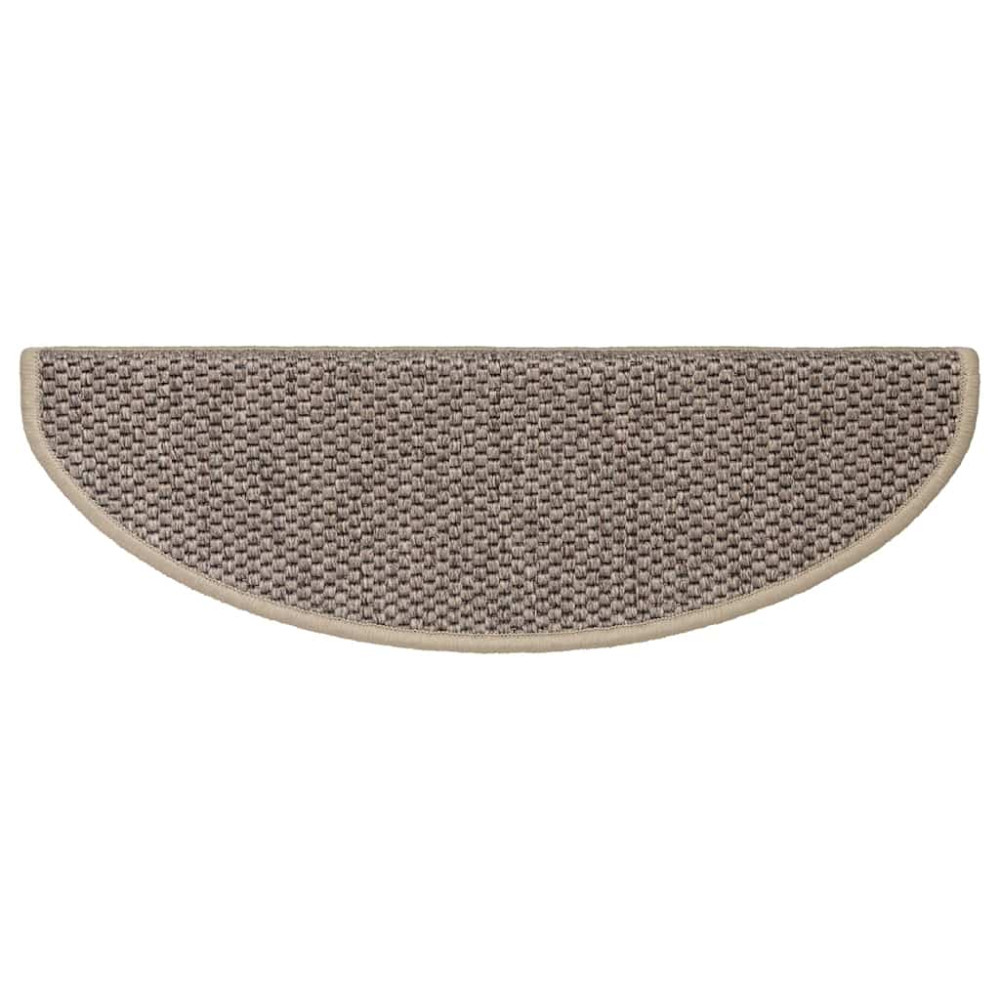 Produktbild för Trappmattor självhäftande sisal-look 30 st 65x21x4 cm mörkbeige