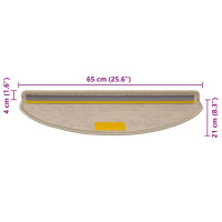 Produktbild för Trappmattor självhäftande sisal-look 30 st 65x21x4 cm mörkbeige