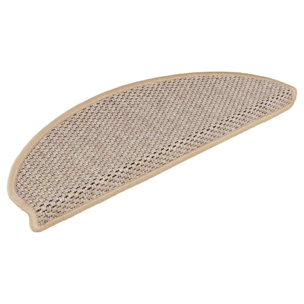 Produktbild för Trappmattor självhäftande sisal-look 30 st 65x21x4 cm ljusbeige