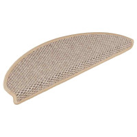 Produktbild för Trappmattor självhäftande sisal-look 30 st 65x21x4 cm ljusbeige