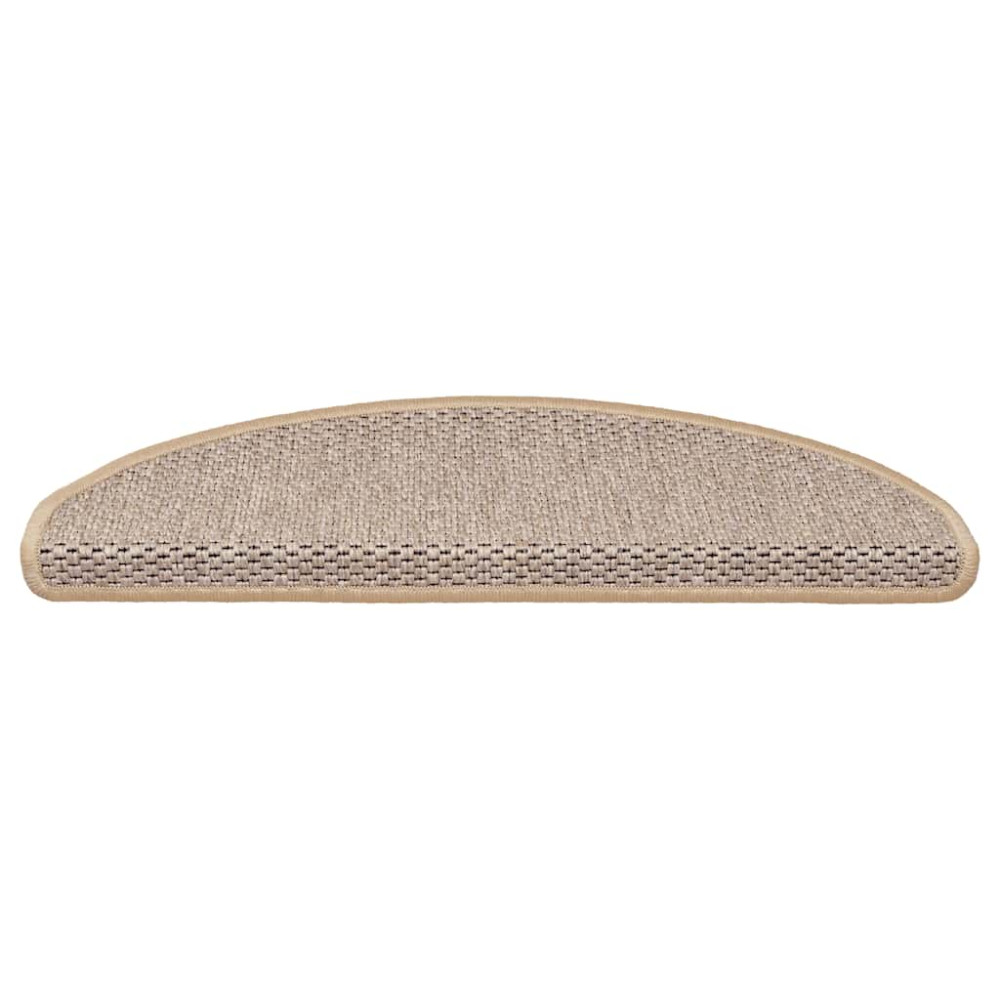 Produktbild för Trappmattor självhäftande sisal-look 30 st 65x21x4 cm ljusbeige
