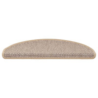 Produktbild för Trappmattor självhäftande sisal-look 30 st 65x21x4 cm ljusbeige