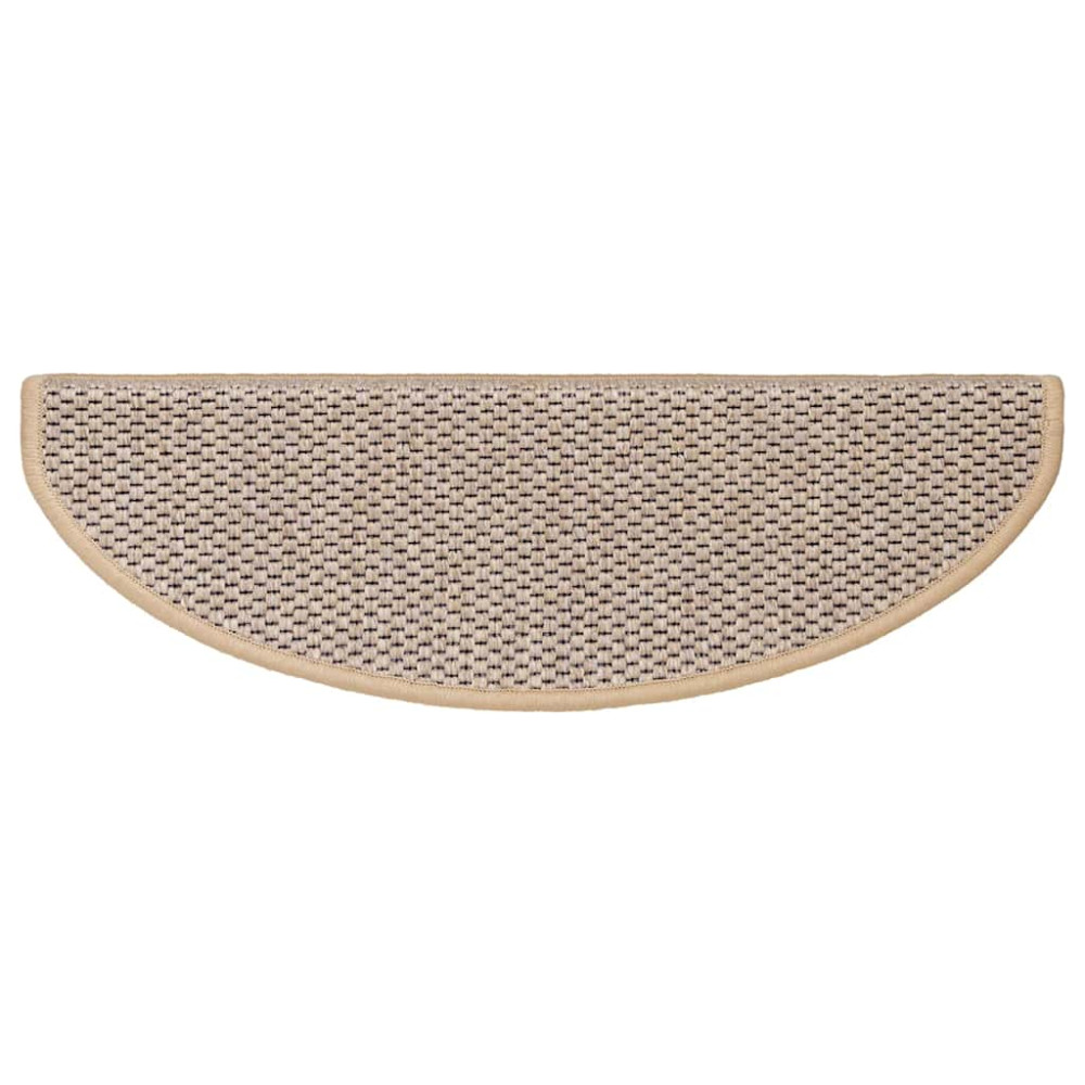 Produktbild för Trappmattor självhäftande sisal-look 30 st 65x21x4 cm ljusbeige