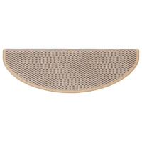 Produktbild för Trappmattor självhäftande sisal-look 30 st 65x21x4 cm ljusbeige