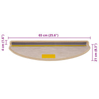 Produktbild för Trappmattor självhäftande sisal-look 30 st 65x21x4 cm ljusbeige
