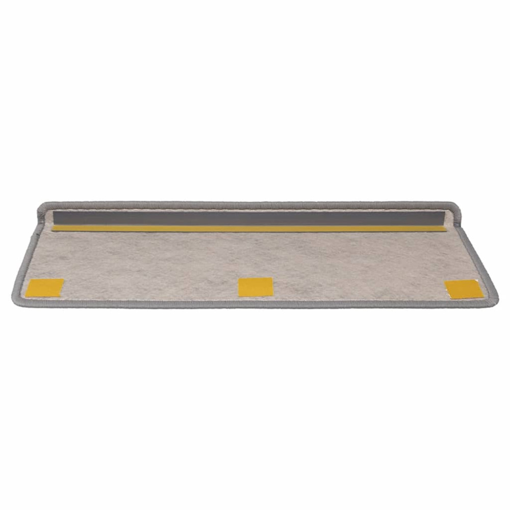Produktbild för Trappmattor självhäftande sisal-look 30 st 65x21x4 cm platina