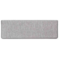 Produktbild för Trappmattor självhäftande sisal-look 30 st 65x21x4 cm platina