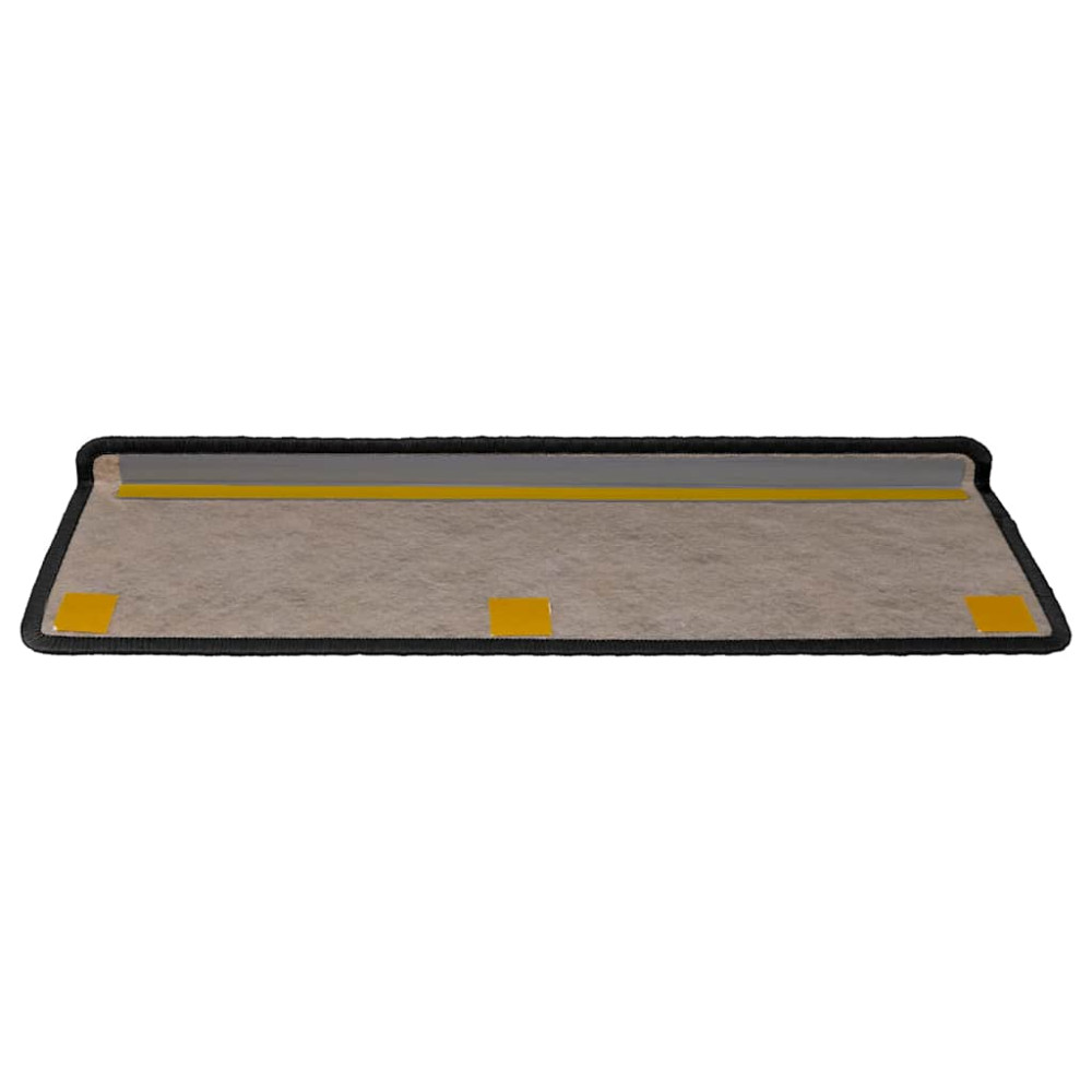 Produktbild för Trappmattor självhäftande sisal-look 30 st 65x21x4 cm antracit