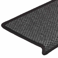Produktbild för Trappmattor självhäftande sisal-look 30 st 65x21x4 cm antracit