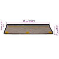 Produktbild för Trappmattor självhäftande sisal-look 30 st 65x21x4 cm antracit