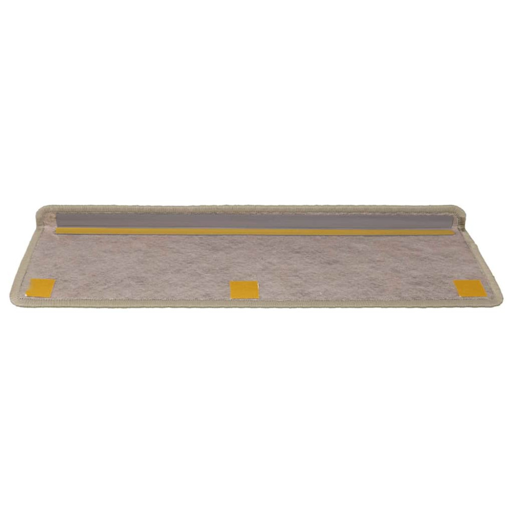 Produktbild för Trappmattor självhäftande sisal-look 30 st 65x21x4 cm sand