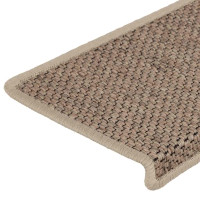 Produktbild för Trappmattor självhäftande sisal-look 30 st 65x21x4 cm sand