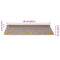 Produktbild för Trappmattor självhäftande sisal-look 30 st 65x21x4 cm sand