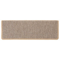 Produktbild för Trappmattor självhäftande sisal-look 30 st 65x21x4 cm ljusbeige