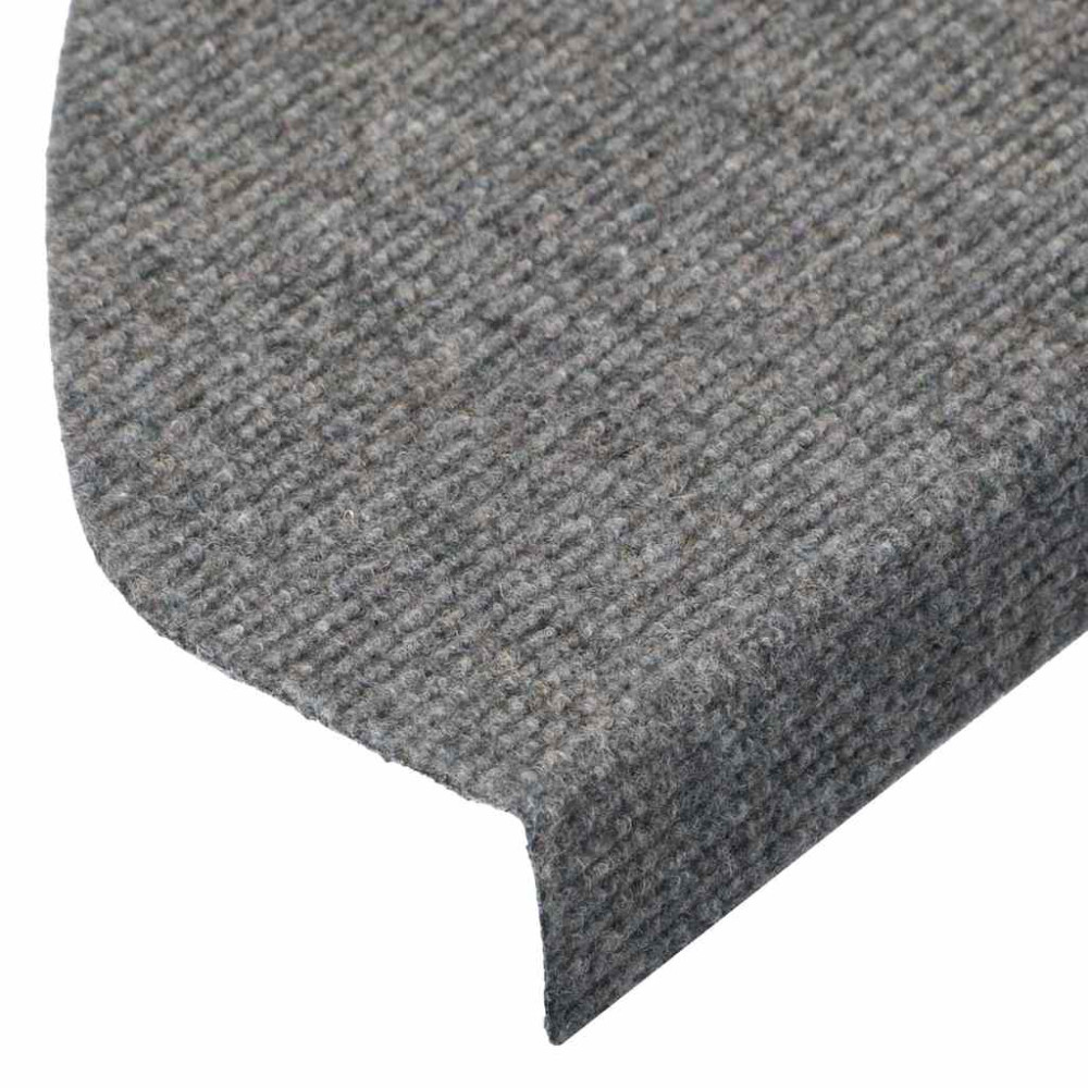 Produktbild för Trappmattor självhäftande 30 st grå 65x22,5x3,5 cm